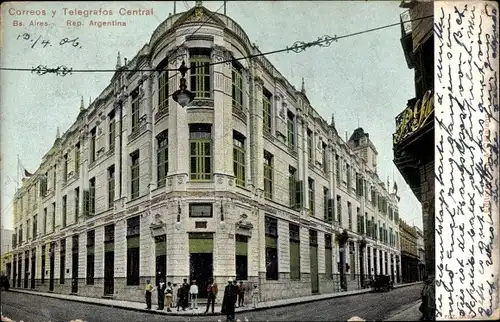 Ak Buenos Aires Argentinien, Correos y Telegrafos Central