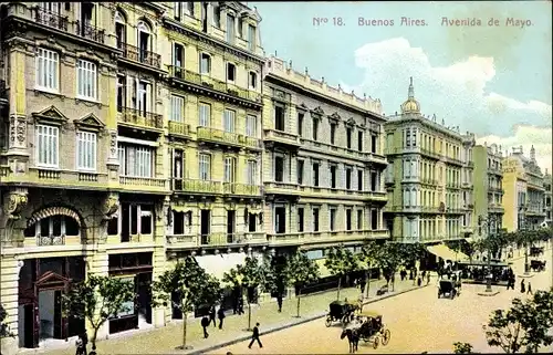 Ak Buenos Aires Argentinien, Avenida de Mayo