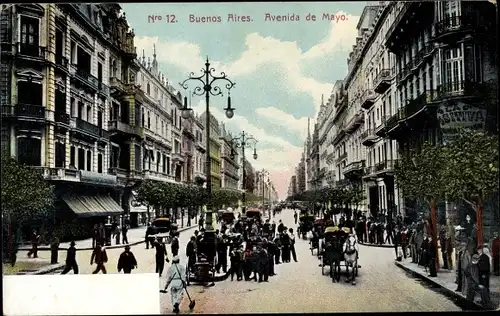 Ak Buenos Aires Argentinien, Avenida de Mayo