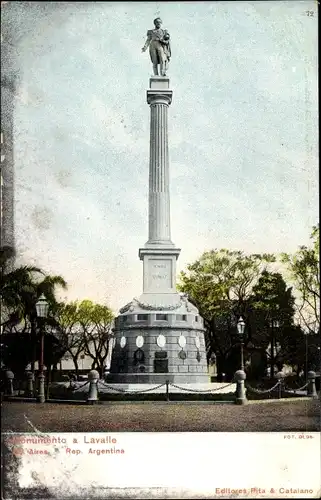 Ak Buenos Aires Argentinien, Monumento a Lavalle