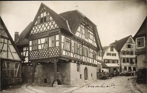 Foto Ak Murrhardt in Württemberg, Straßenpartie im Ort
