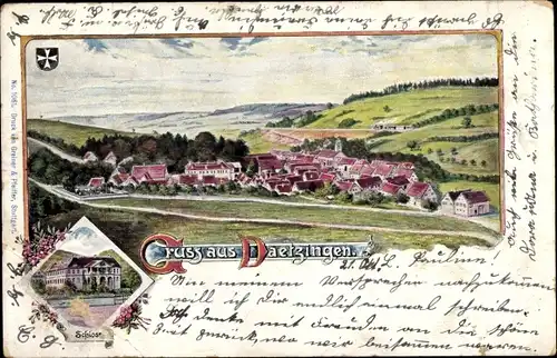 Ak Dätzingen Grafenau in Württemberg, Schloss, Totalansicht