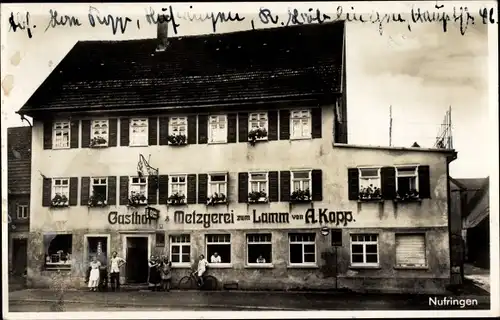 Ak Nufringen in Baden Württemberg, Gasthof und Metzgerei zum Lamm