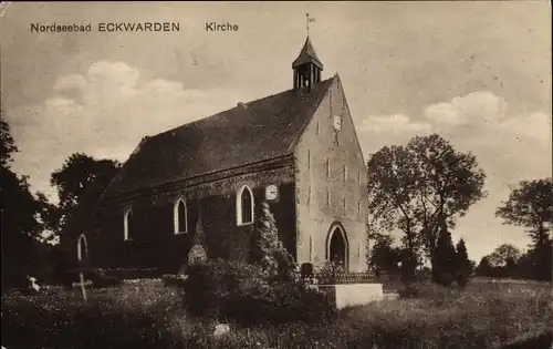 Ak Eckwarden Butjadingen Wesermarsch, Kirche