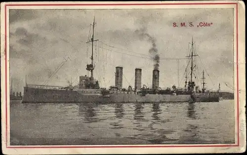 Ak Deutsches Kriegsschiff, SMS Cöln, Kaiserliche Marine