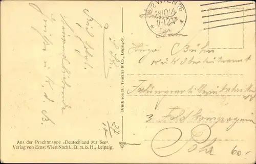 Ak Deutsches Kriegsschiff SMS Breslau, Kleiner Kreuzer, Zeppelin, Marineluftschiff