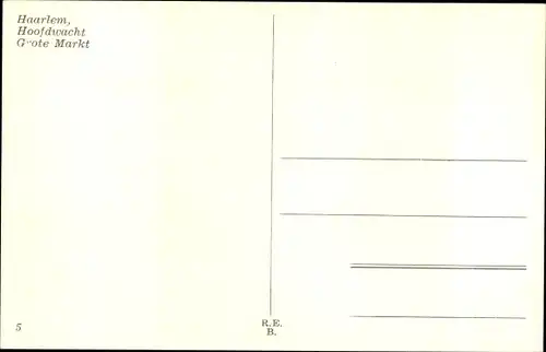 Ak Haarlem Nordholland Niederlande, Hoofdwacht, Grote Markt