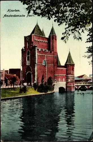 Ak Haarlem Nordholland Niederlande, Amsterdamsche Poort