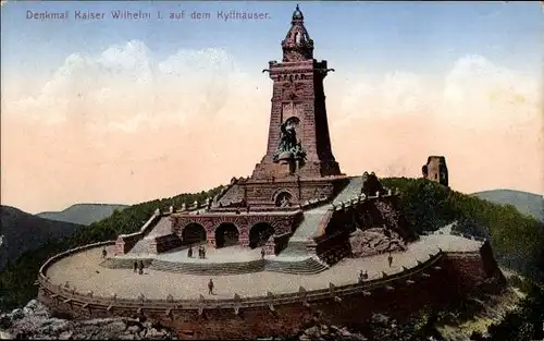 Ak Steinthaleben Kyffhäuserland in Thüringen, Kyffhäuser, Kaiser Wilhelm I Denkmal