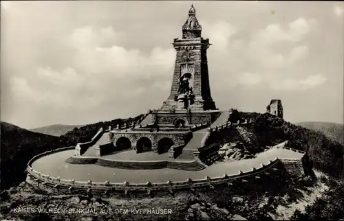 Ak Steinthaleben Kyffhäuserland in Thüringen, Kyffhäuser, Kaiser Wilhelm Denkmal