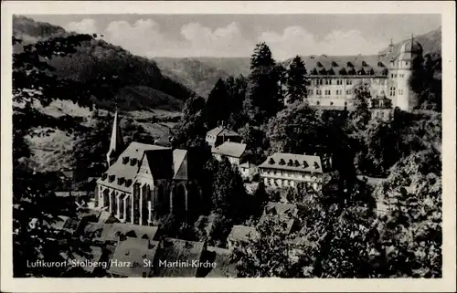 Ak Stolberg im Harz, St. Martini-Kirche