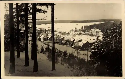 Ak Trautenstein Oberharz am Brocken, Kurheim, Panorama, Winteransicht