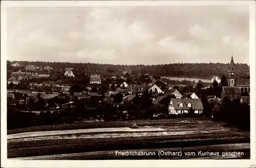 Ak Friedrichsbrunn Thale im Harz, Blick vom Kurhaus