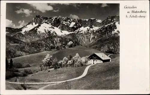 Ak Marktschellenberg Markt Schellenberg in Oberbayern, Götschen mit Untersberg