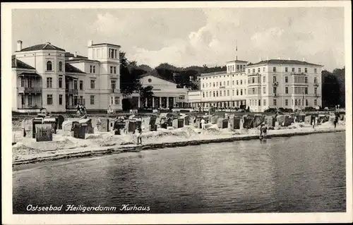 Ak Seebad Heiligendamm Bad Doberan, Kurhaus, Strandkörbe, Badegäste