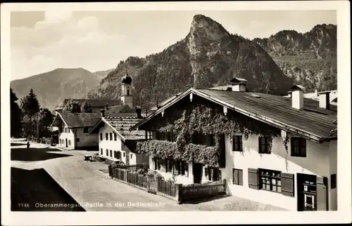 Ak Oberammergau in Oberbayern, Partie in der Dedierstraße