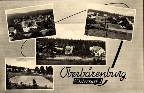 Ak Oberbärenburg Altenberg im Erzgebirge, Ortsansichten