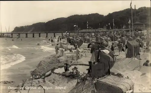 Ak Ostseebad Göhren auf Rügen, Partie am Strand