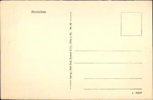 Ak Monschau Montjoie in der Eifel, Stadtansicht