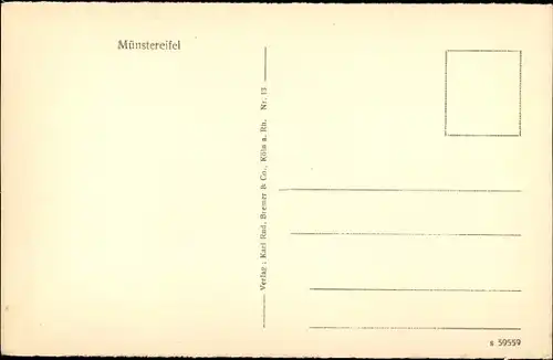 Ak Bad Münstereifel, Ort mit Landschaft