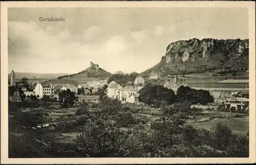 Ak Gerolstein in der Eifel, Ortschaft mit Landschaftsblick