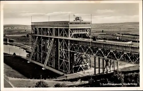 Ak Niederfinow in Brandenburg, Ansicht Schiffshebewerk, Erbaut 1926/34