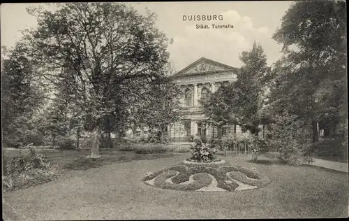 Ak Duisburg im Ruhrgebiet, Städt. Turnhalle
