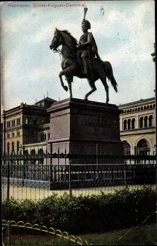 Ak Hannover in Niedersachsen, Ernst-August-Denkmal