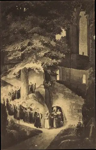 Ak Oybin in der Oberlausitz, Mönchszug