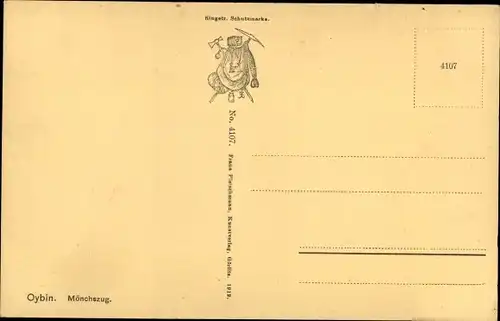 Ak Oybin in der Oberlausitz, Mönchszug