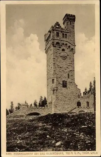 Ak Elgersburg im Ilm Kreis Thüringen, Partie an der Karl Eduardwarte