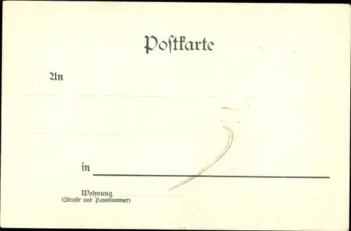 Künstler Litho Lutherstadt Eisenach in Thüringen, Wartburg, Wanderer