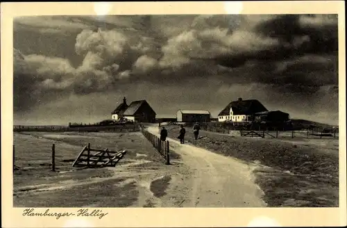Ak Reußenköge b. Bredstedt Nordfriesland, Blick auf die Hamburger Hallig