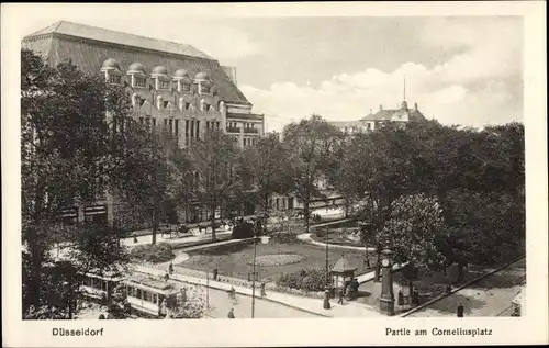 Ak Düsseldorf am Rhein, Partie am Corneliusplatz