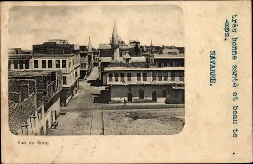 Ak Suez Ägypten, Teilansicht