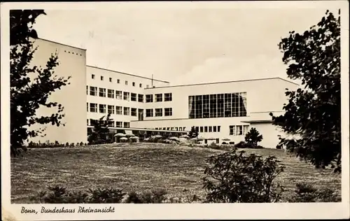 Ak Bonn am Rhein, Bundeshaus Rheinansicht