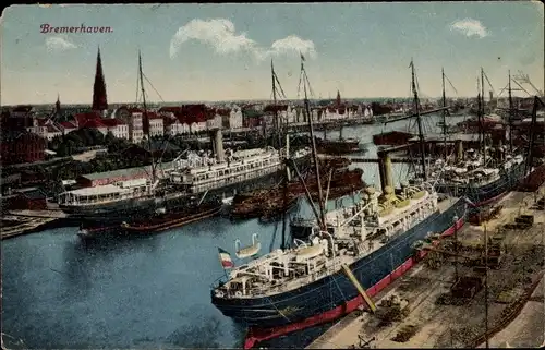 Ak Bremerhaven, Hafen