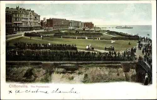 Ak Cliftonville Kent England, The Promenade