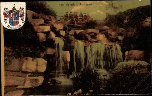 Wappen Ak Ramsgate Kent England, The Waterfall