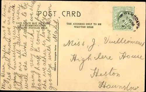 Wappen Ak Ramsgate Kent England, The Waterfall