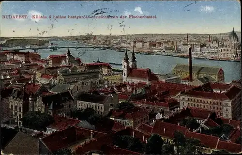 Ak Budapest Ungarn, Ansicht von der Fischerbastei