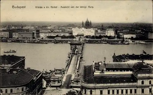 Ak Budapest Ungarn, Ansicht von der Königl. Burg