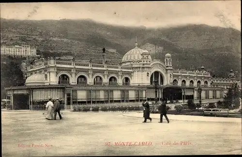 Ak Monte Carlo Monaco, Cafe de Paris, Außenansicht