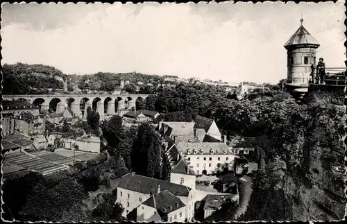 Ak Pfaffenthal Luxemburg, Panorama, Brücke