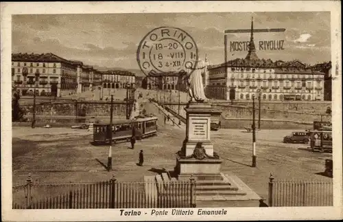 Ak Torino Turin Piemonte, Ponte Vittorio Emanuele