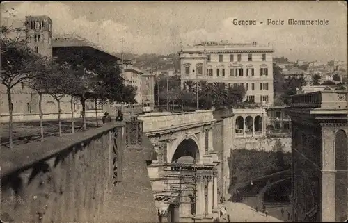 Ak Genova Genua Liguria, Ponte Monumentale