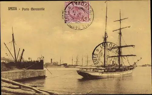 Ak La Spezia Liguria, Porto Mercantile