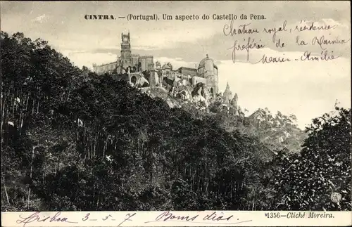 Ak Sintra Cintra Portugal, Um aspecto do Castello da Pena