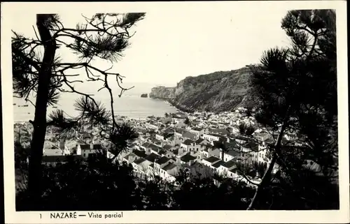 Ak Nazaré Portugal, Vista parcial, Teilansicht der Ortschaft