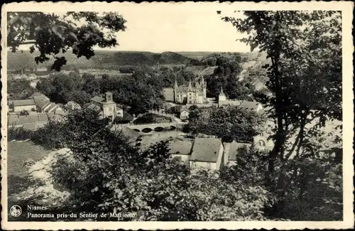 Ak Nismes Wallonien Namur, Panorama pris du Sentier de Matricolo